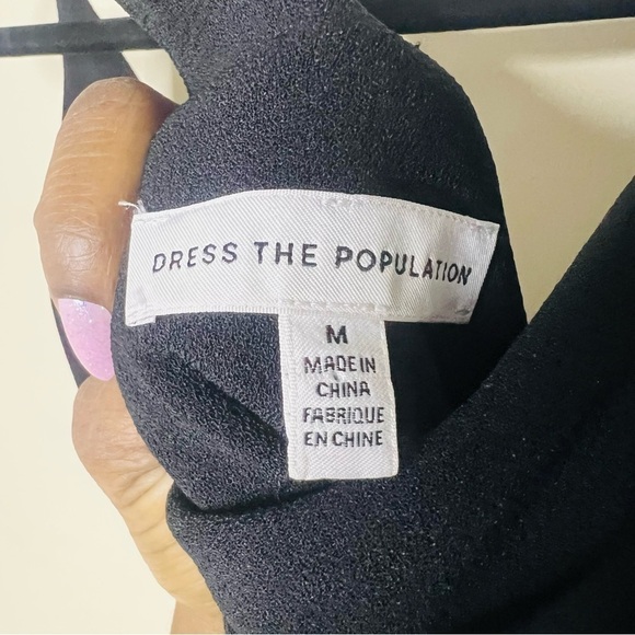 DRESS THE POPULATION Black Formal Dress M NWOT - Picture 8 of 8